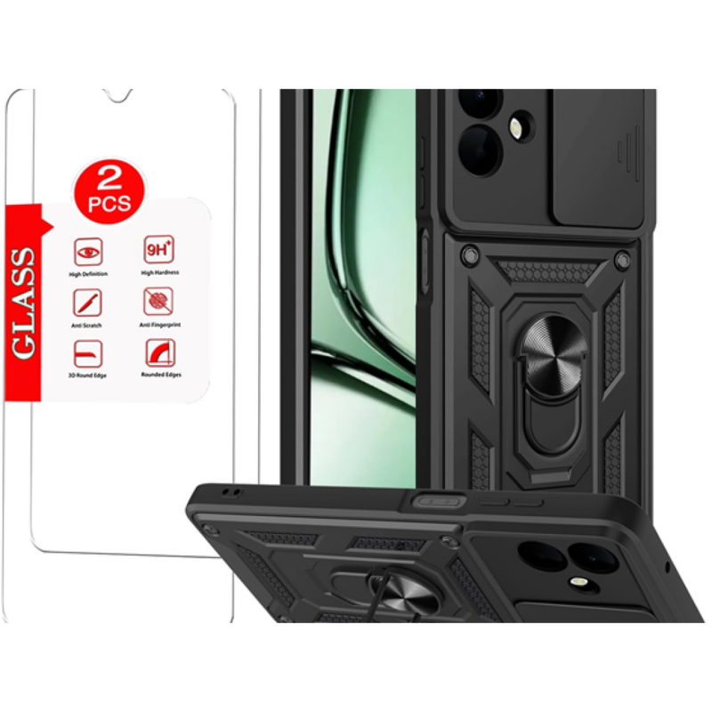 Cover Anvzle Para Samsung Galaxy A07 4G 6.7" Con Protectores Negro