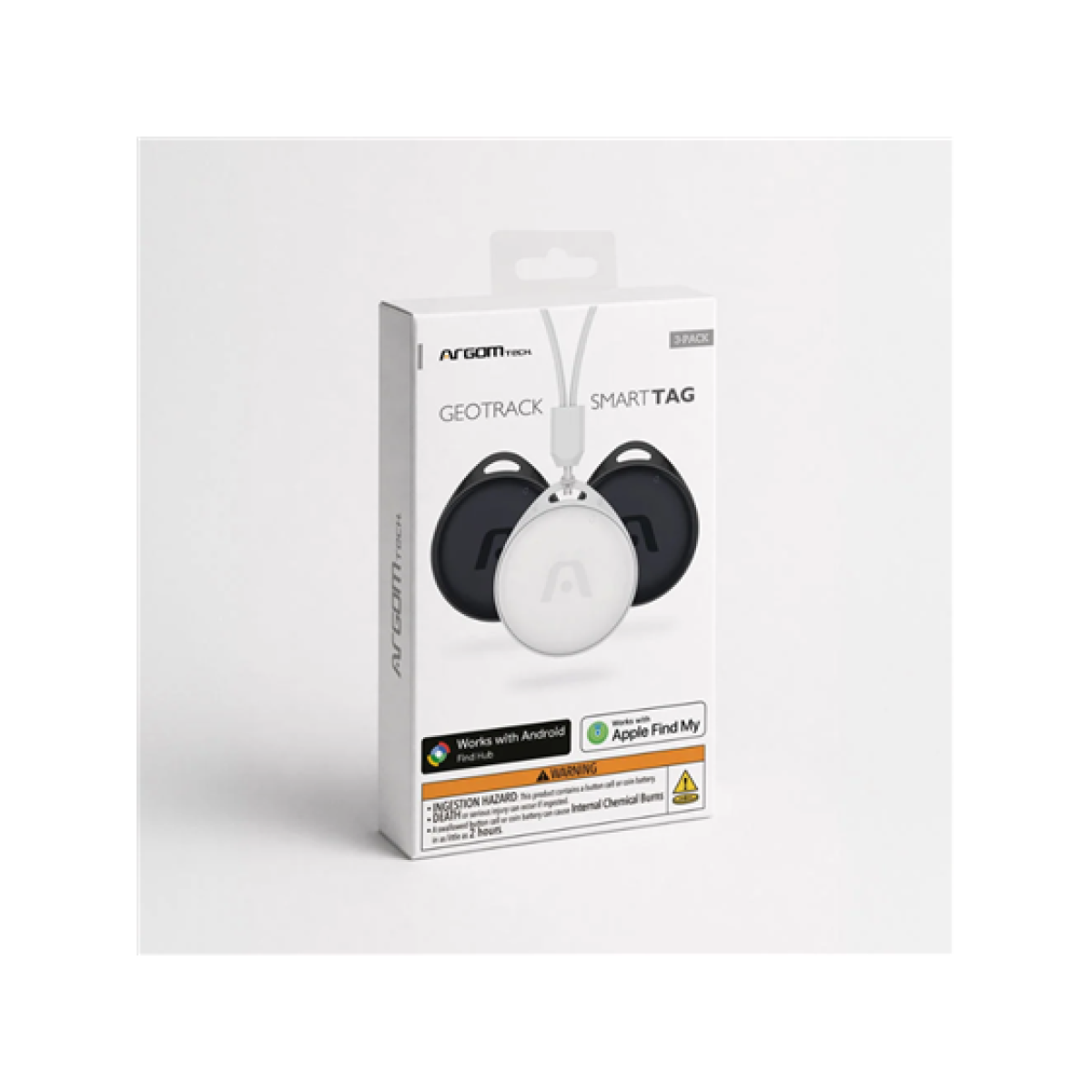 Pack De 3 Rastreadores Argom Airtag Bluetooth Gps Negro