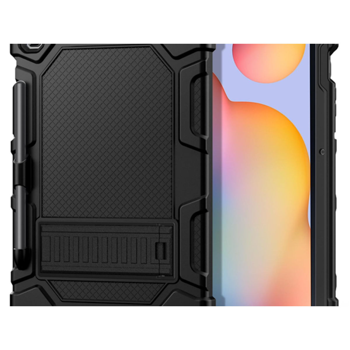 COVER CANTIS PARA SAMSUNG GALAXY TAB S6 LITE 10.4" 2024/2022/2020, SOPORTE GIRATORIO 360, SOPORTE PARA LAPIZ, RESISTENTE A LOS GOLPES, NEGRO