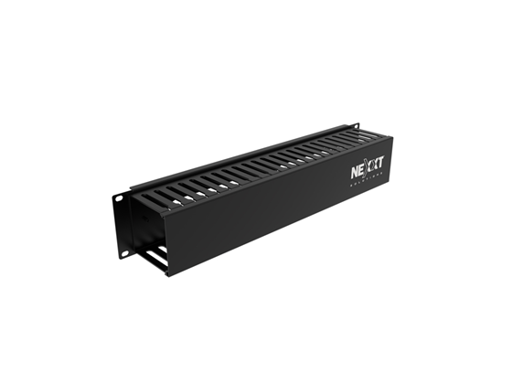 ORGANIZADOR DE CABLES NEXXT 2U HORIZONTAL 19" TIPO DUCTO, PLASTICO