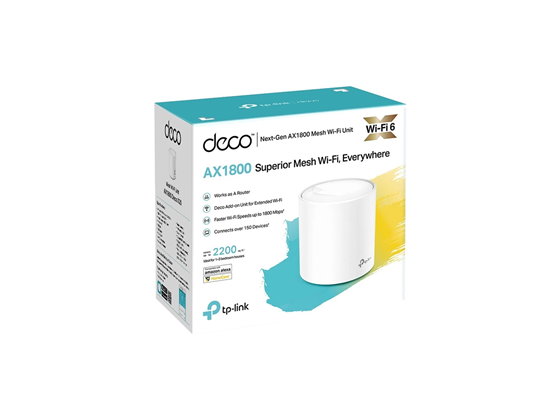 ROUTER WI-FI 6 MESH TP-LINK DECO X10 (1-PACK), AX1500, HASTA 1201 MBPS EN 5GHZ Y 300 MBPS EN 2.4GHZ, 3 PUERTOS GIGABIT POR UNIDAD, MESH AI, IDEAL PARA STREAMING 4K, GESTIÓN DESDE LA APP DECO, REEMPLAZA ROUTER Y EXTENSORES DE COBERTURA.